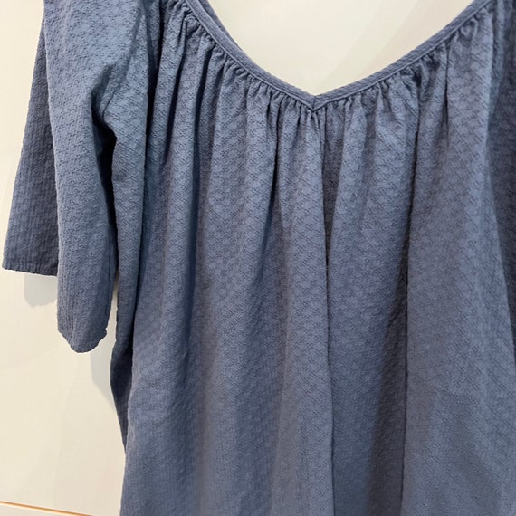 Esby Cornflower Blue Short Sleeve Peasant Top Sma… - image 4