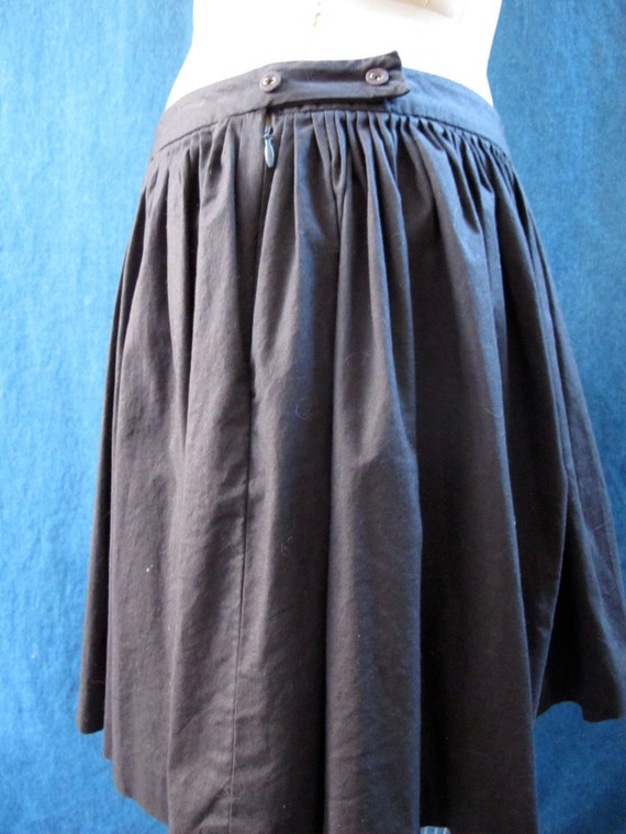 Wyeth Black Cotton Pleated Mini Skirt with Black … - image 4