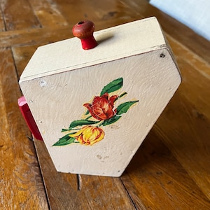 Vintage 1940’s Laundry Soap Powder Holder Handmade Wood