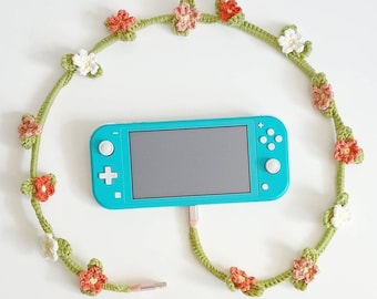 PATTERN - Crochet Phone Charger (with video tutorial), Make Your Own Crocheted Flower Chord