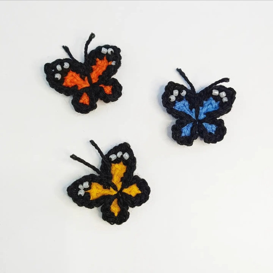 PATTERN - Crochet Butterflies (with Video Tutorial), Butterfly Pattern ...