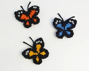 PATTERN - Crochet Butterflies (with video tutorial), Butterfly Pattern