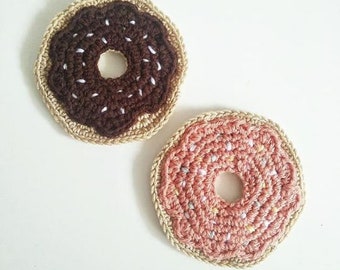 PATTERN - Crochet Donut / Doughnut Coaster, Easy Beginners Guide, Step by Step Instructions, Cute Cup Holder