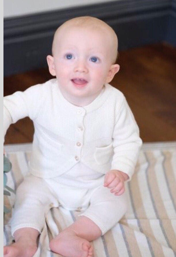 Cream baby cardigan cheap