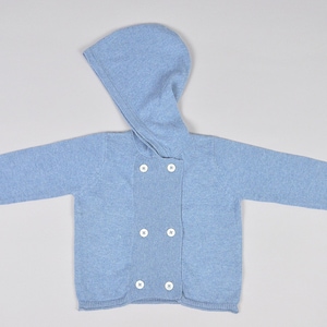 Baby Strickjacke mit Kapuze, Baby Strickjacke mit Kapuze, Baby Kaschmir Strick Hoodie, Baby Blau Strickjacke / Jacke, Strickjacke mit Kapuze für Baby