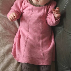 Cable  knit dress, baby knit dress, new baby dress, newborn dress, knitted baby dress, special occasion baby dress, baby girl dress