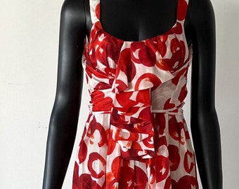 Vera Wang Y2k Printed Sun Dress