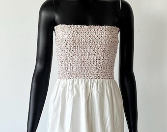 Unique vintage multi coloured stripe printed sun dress