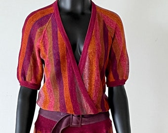 Vintage MISSONI Striped Knit Dress: 1980s Italian Designer