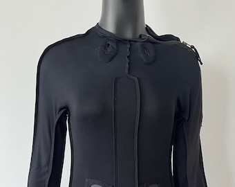 Vintage JEAN PAUL GAULTIER 1990s Zipper Mesh Maxi Dress