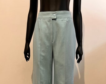 Vintage 1970’s COURRÈGES pale blue flared trousers, never worn & new with tags