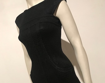 Vintage 2000’s Chanel sleeveless mesh fitted mini dress