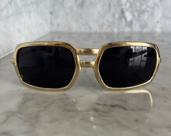 Gafas de sol doradas vintage de los años 70. HECHO EN ITALIA