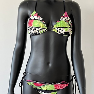 Vintage printed ladybird tropical bikini