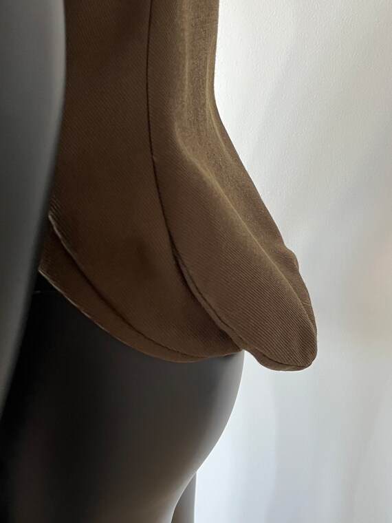 A F Vandevorst mocha brown saddle waistcoat with … - image 3