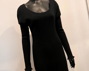 Vintage 1991 Comme Des Garçon Tricot knit Dress with puff sleeve