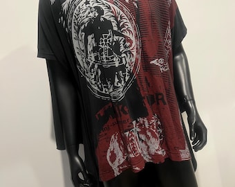 Vintage VIVIENNE WESTWOOD ‘MAN’ patterned tee shirt/ kaftan style top in loose fit