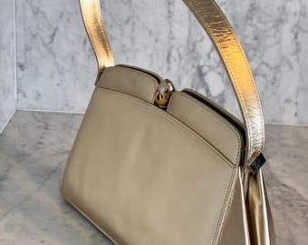 1980s Gianmarco Lorenzi Gold Handbag