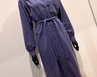 Vintage 1970’s Norma Tullo wool & angora shirt maker dress