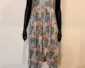 Vintage 1980’s Prue Acton floral, halter summer dress