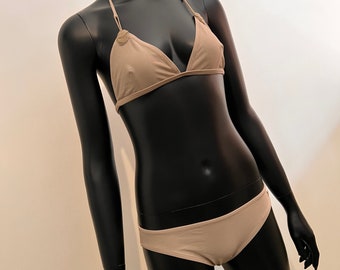 1970s VINTAGE BALTRIK oyster colour bikini - never been worn!