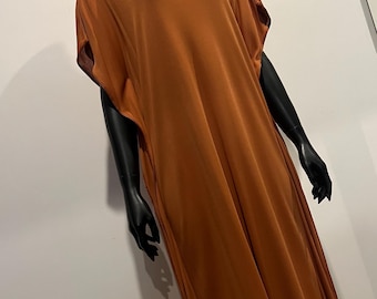 Vintage 1970s Genny by Gianni Versace copper coloured kaftan, never worn with tags