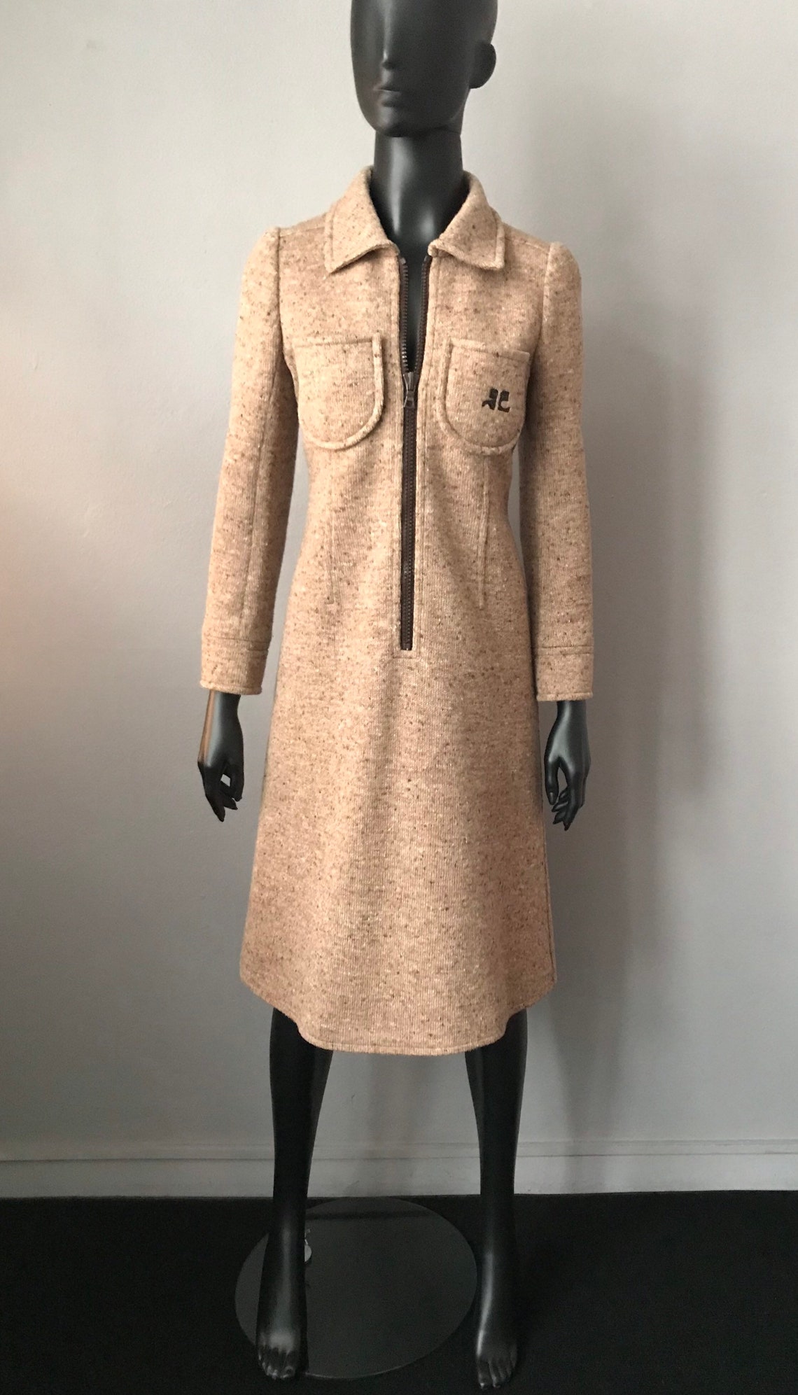 Robe en laine courrèges vintage très rare Etsy France