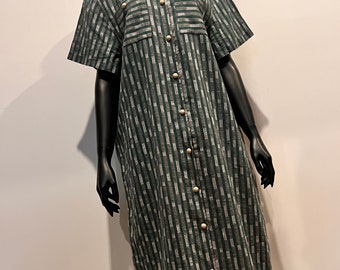 Vintage 1980’s Italian oversized button up patterned dress