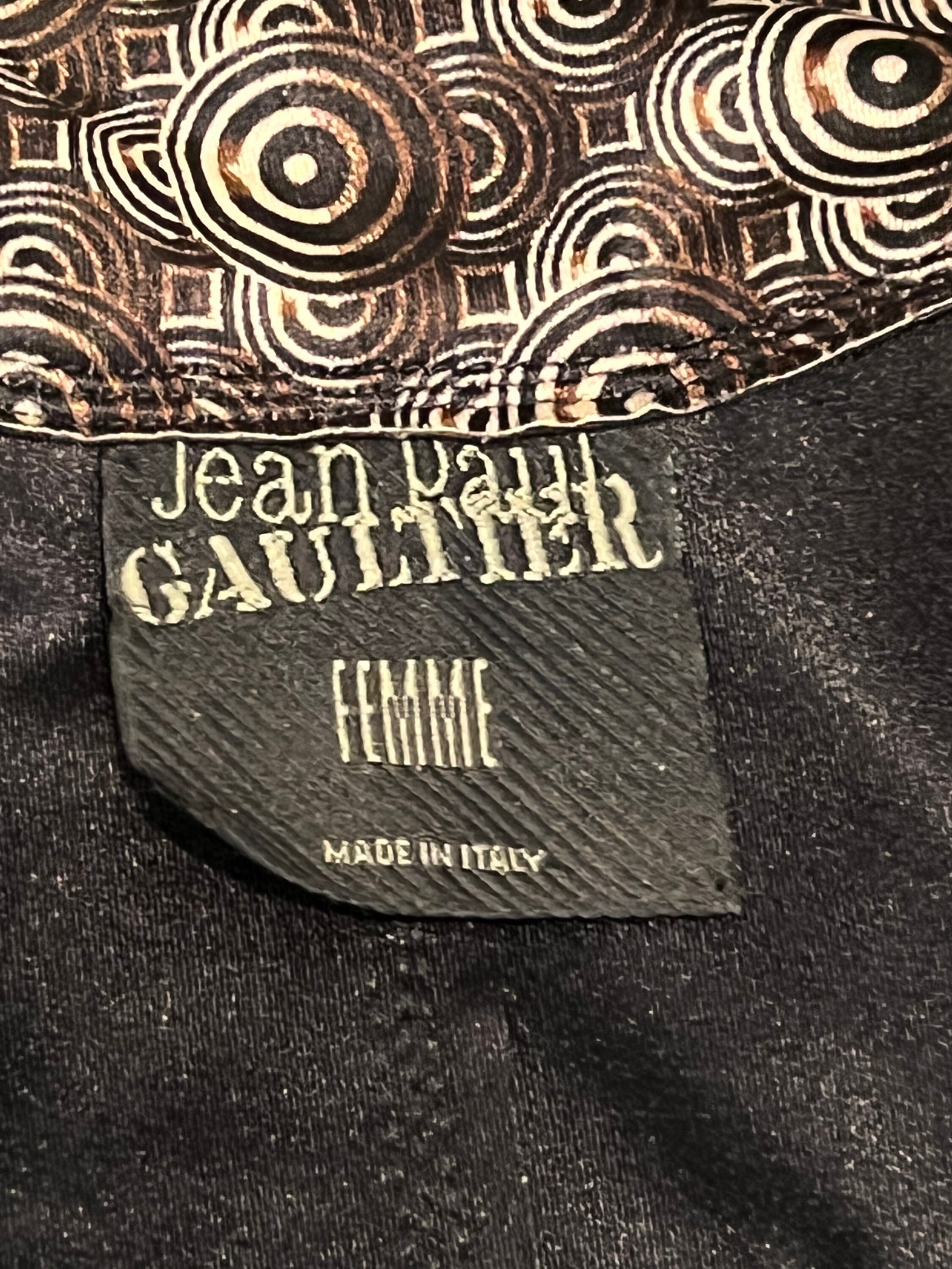 Vintage 1980's Striking Patterned Jean Paul Gaultier Femme Zip up