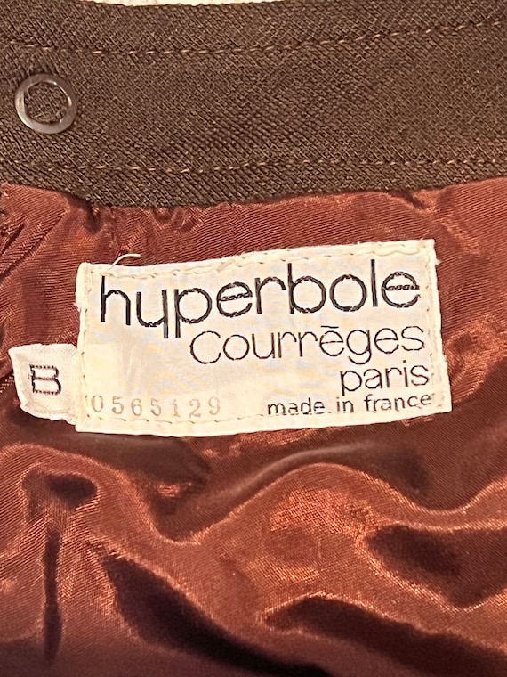 Vintage 1970’s Hyperbole by Courrèges chocolate d… - image 8