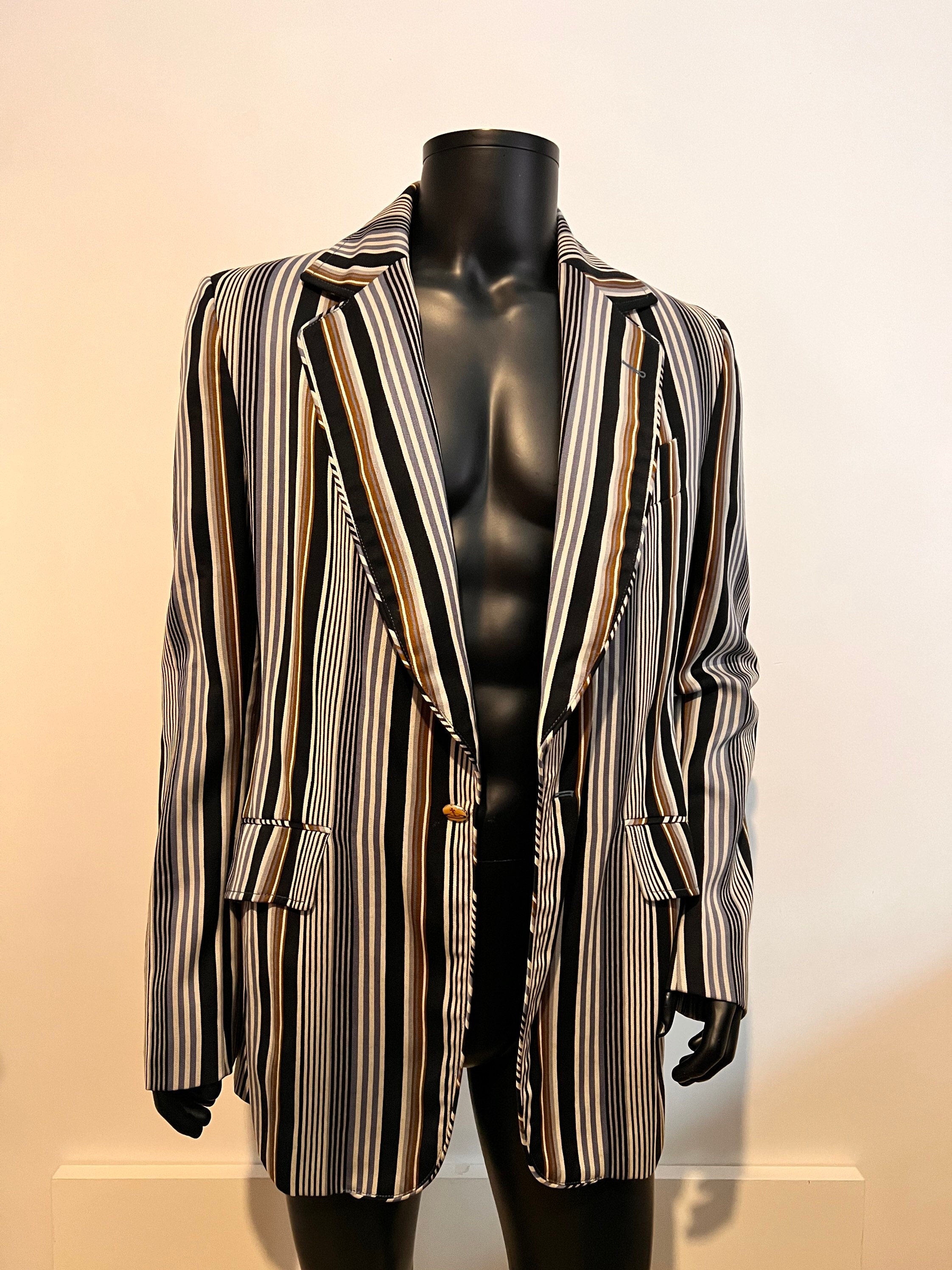 VINTAGE VIVIENNE WESTWOOD Man Multi Stripe Jacket - Etsy VINTAGE VIVIENNE WESTWOOD Man Multi Stripe Jacket - Etsy
