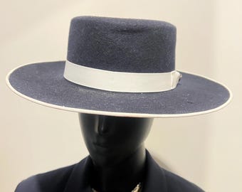 1980’s Navy Felt Bolero Hat