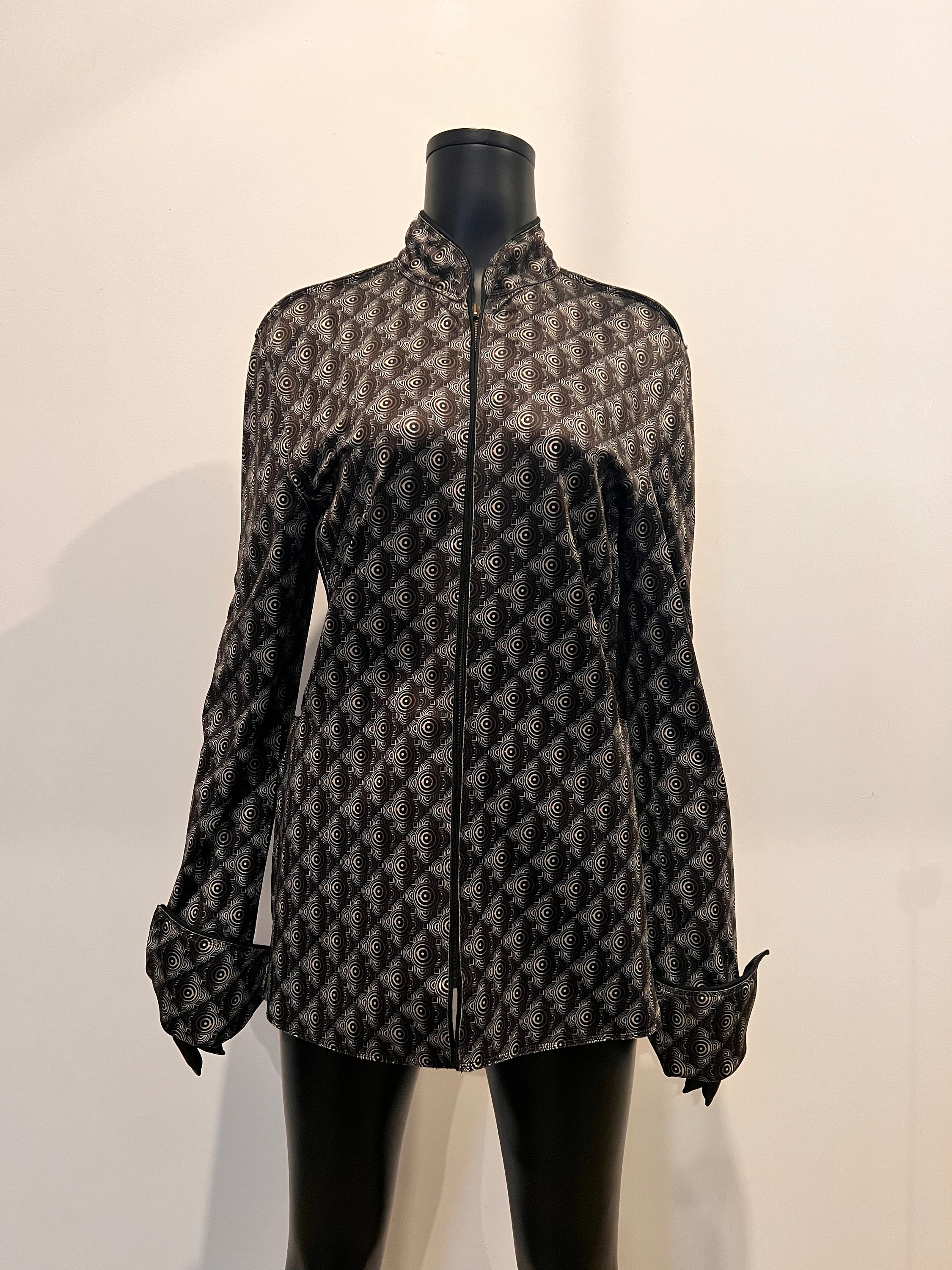 ジャケット・アウター jean paul gaultier femme zip-up archive Vintage 1980's Striking Patterned Jean Paul Gaultier Femme Zip up