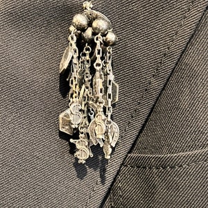 Very rare and collectible Junior Gaultier unique charm bracelet brooch