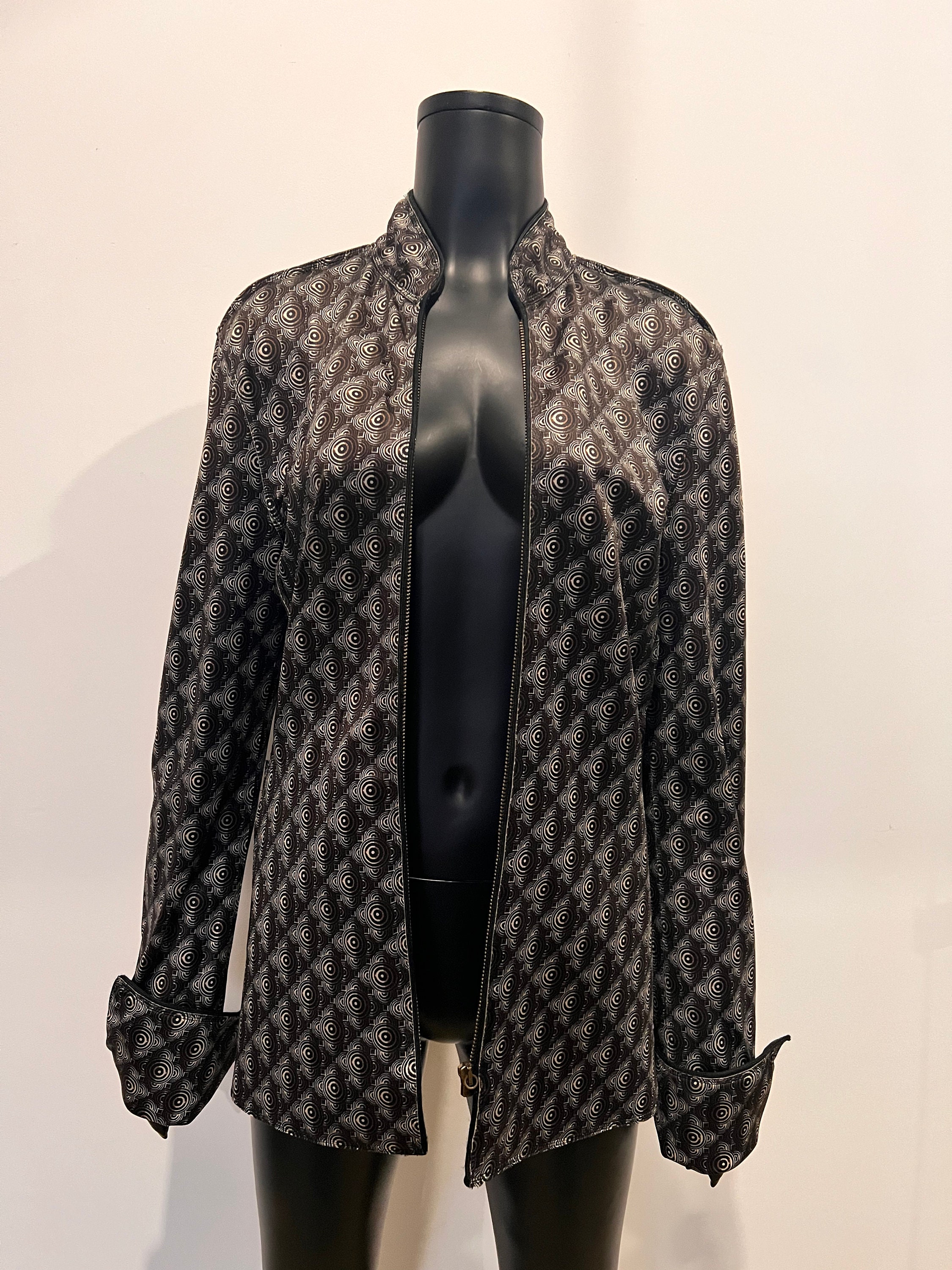 ジャケット・アウター jean paul gaultier femme zip-up archive Vintage 1980's Striking Patterned Jean Paul Gaultier Femme Zip up