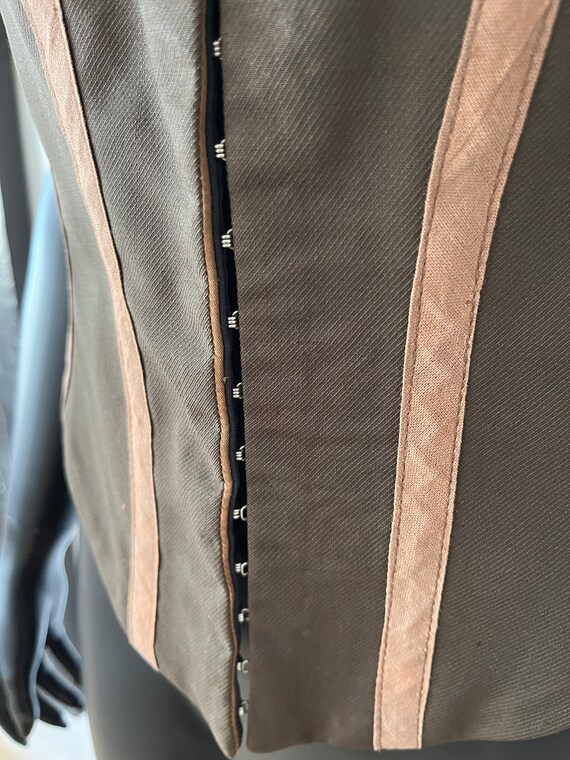 A F Vandevorst mocha brown saddle waistcoat with … - image 6