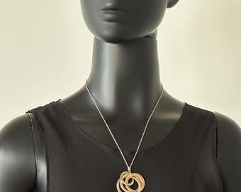 Tiffany & Co Silver  Rubedo 1837 Interlocking 4 Circle Pendant