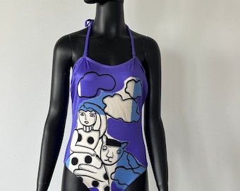 1980s Vintage swimsuit by JERRY HALL for TRULIO Italy