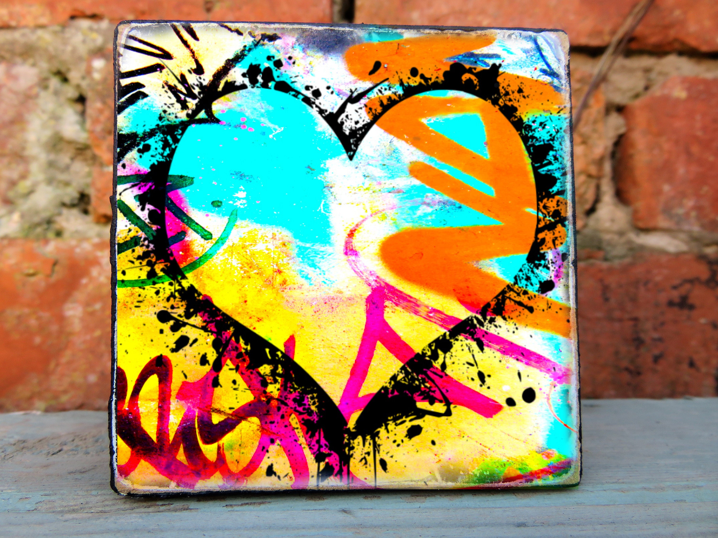 Graffiti Heart Canvas