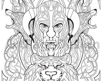 Сoloring pages animals. Wolf Cheetah Lion. Coloring pages ...