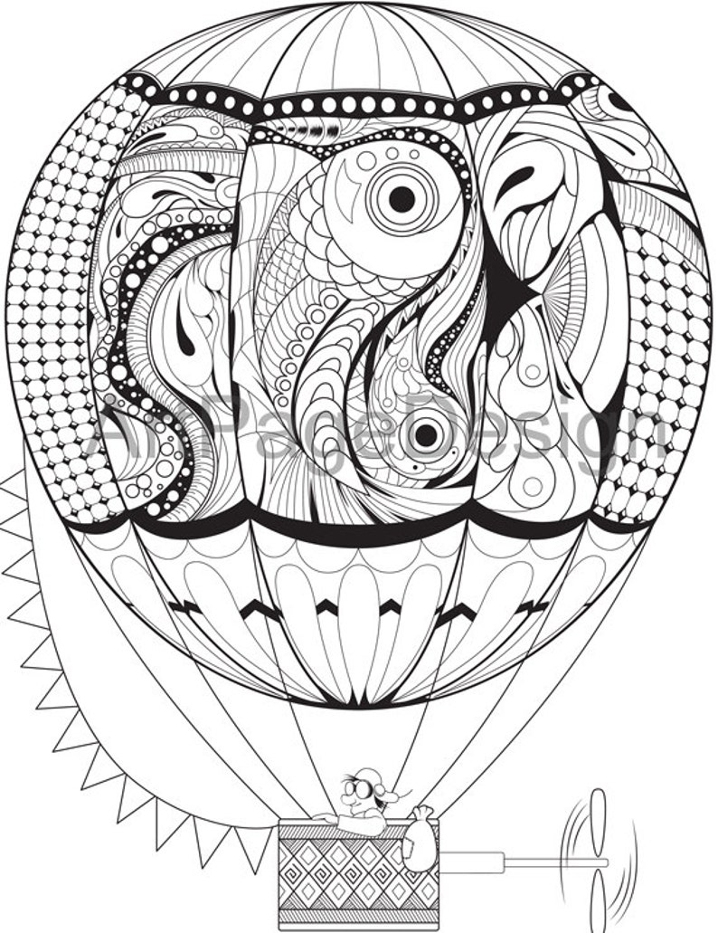 Balloon Coloring. Сoloring Pages. Page Printable | Etsy