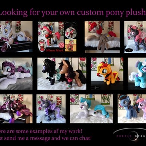 INFORMATION for Custom and OC Pony Plushies - Please do NOT purchase this listing - it is for information only!