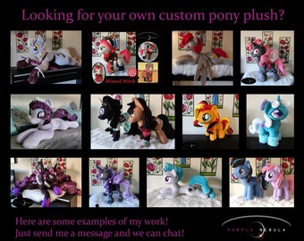 INFORMATION for Custom and OC Pony Plushies - Please do NOT purchase this listing - it is for information only!