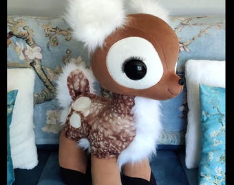 Ready to Ship! Life Sized Lulu Plush Fawn Deer 2 foot Tall! Absolutely soft and darling!