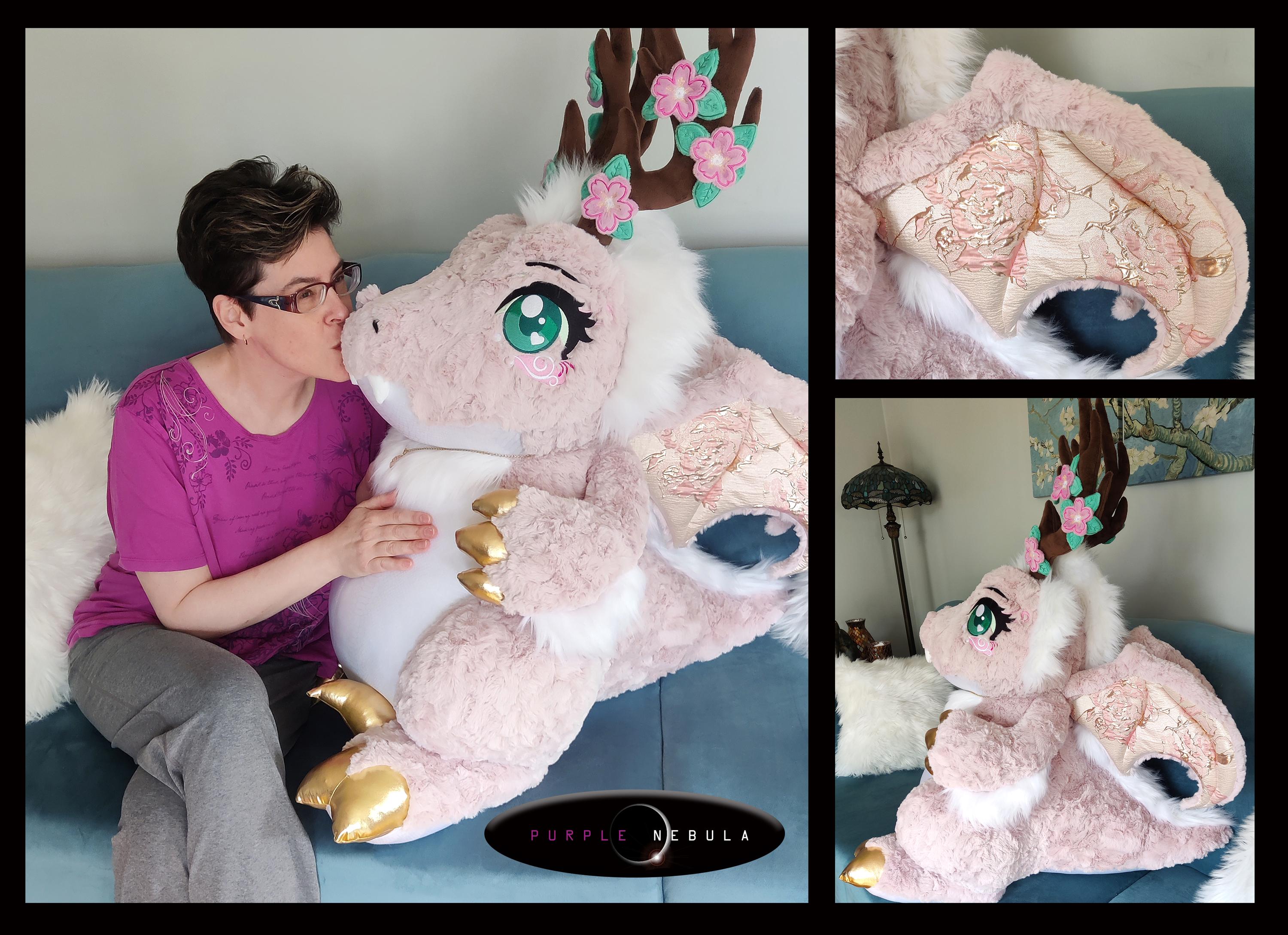 Ready to Ship! Life Sized Forest Spirit Plush Dragon 