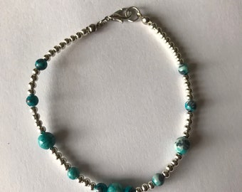 Blue stone bracelet | Etsy