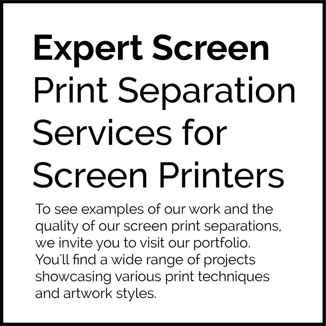 Separation Screenprint Example Expert Screen Print Separation Services for T-shirt Production - Etsy