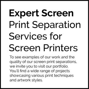 Expert Screen Print Separation Services for T-Shirt Production