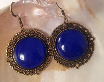 Nice earrings, blue vintage earrings, women earrings, christmas gift, victorian stylish