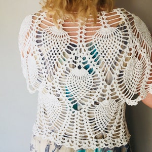 White beige bolero, wedding bolero, women jacket, women bolero, cotton bolero, summer jacket